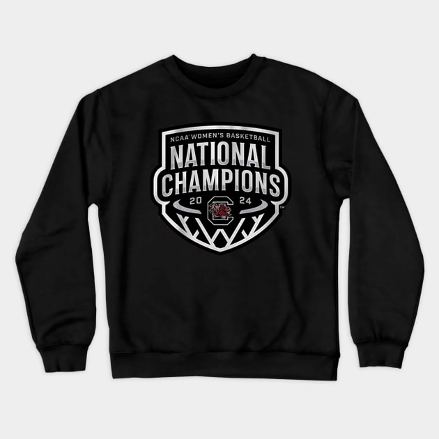 South Carolina Women's Basketball 2024 National Champions Logo Crewneck Sweatshirt by artbygonzalez